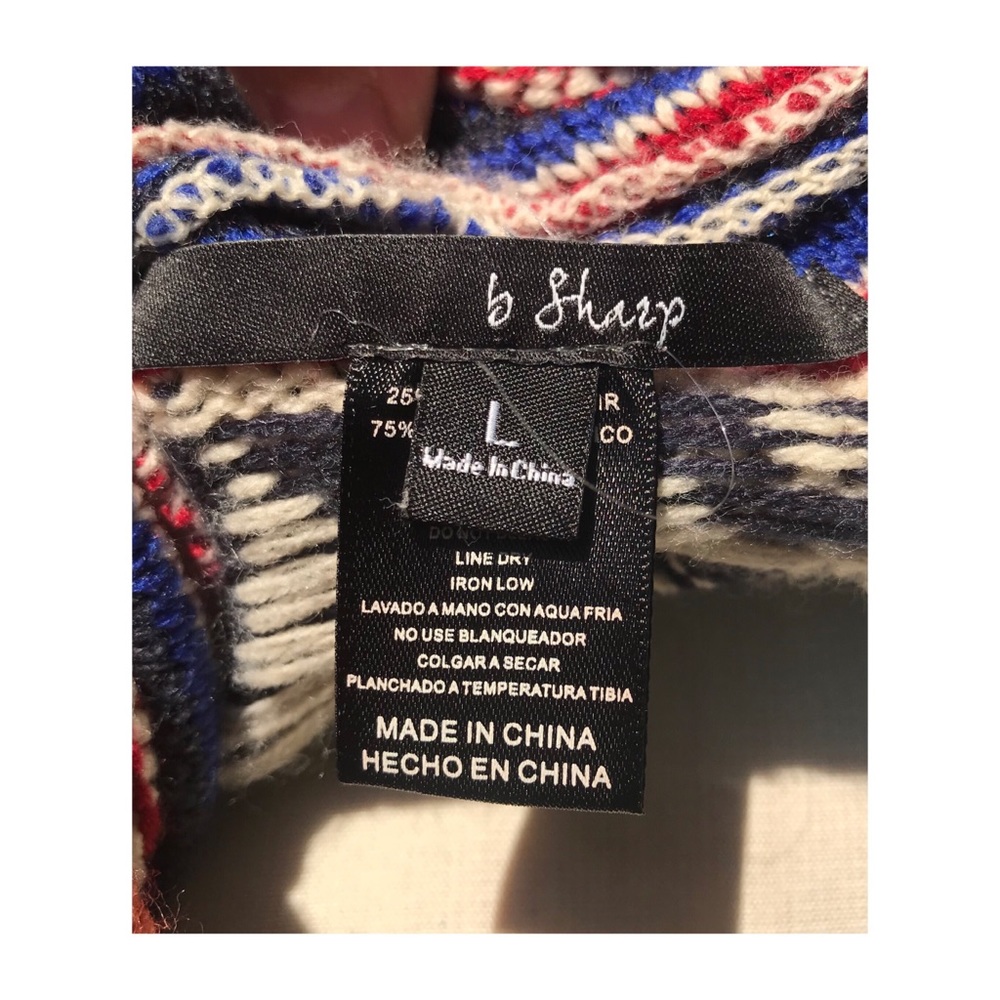 b Sharp Southwestern Tribal Sweater - Picture 6 of 6